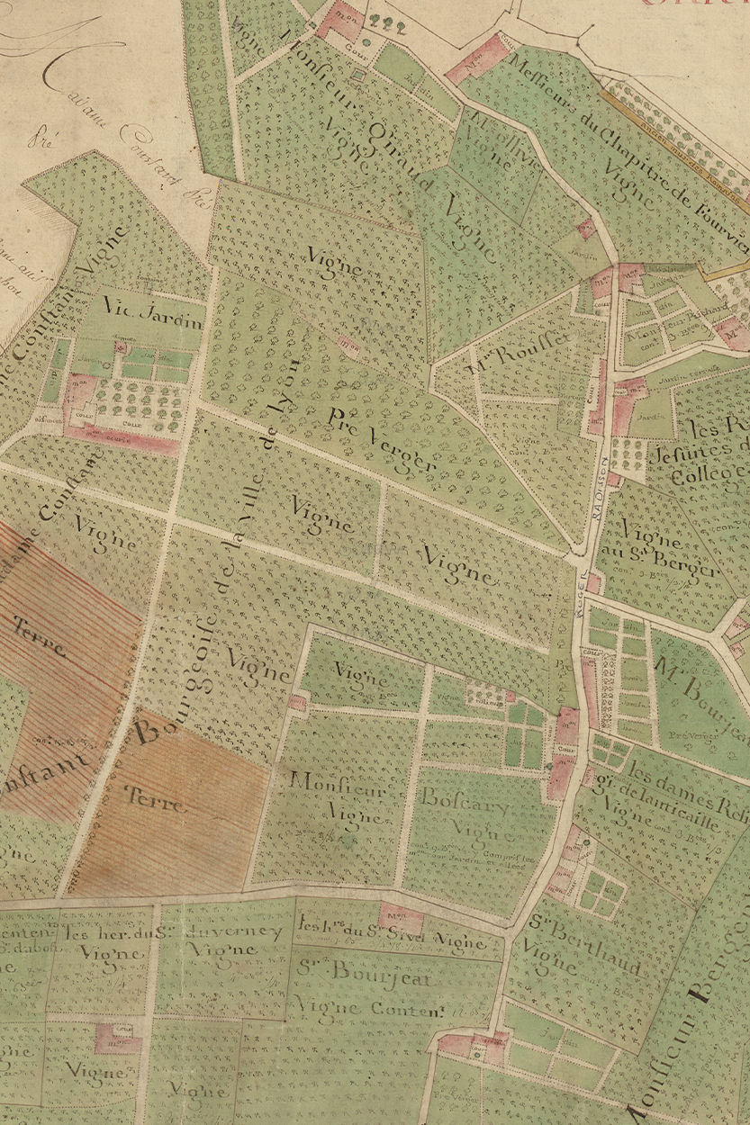 Extrait d'un plan de Lyon datant de 1767 - 4S/57