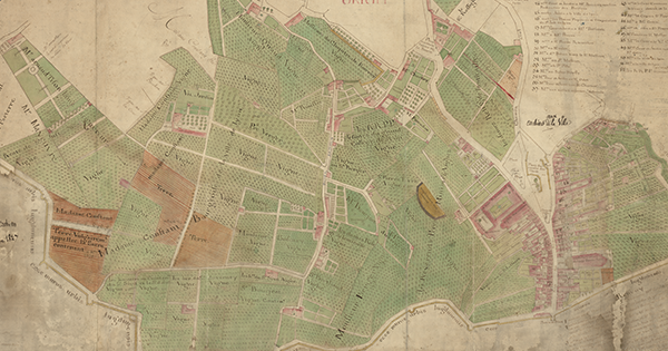 Extrait d'un plan de Lyon datant de 1767 - 4S/57