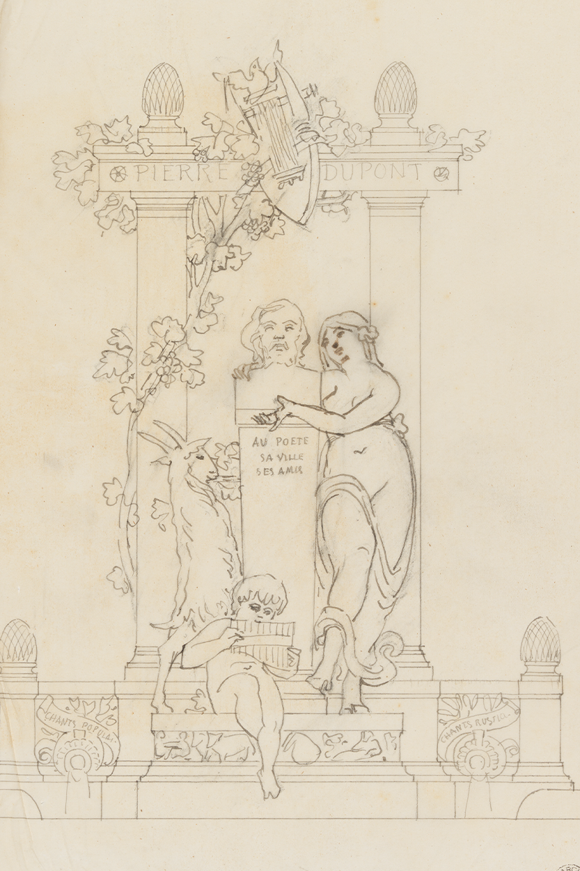 Projet pour un monument à Pierre Dupont par Gaspard André - 33ii/226