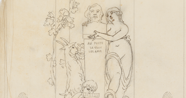 Extrait d'un projet pour un monument à Pierre Dupont par Gaspard André - 33ii/226