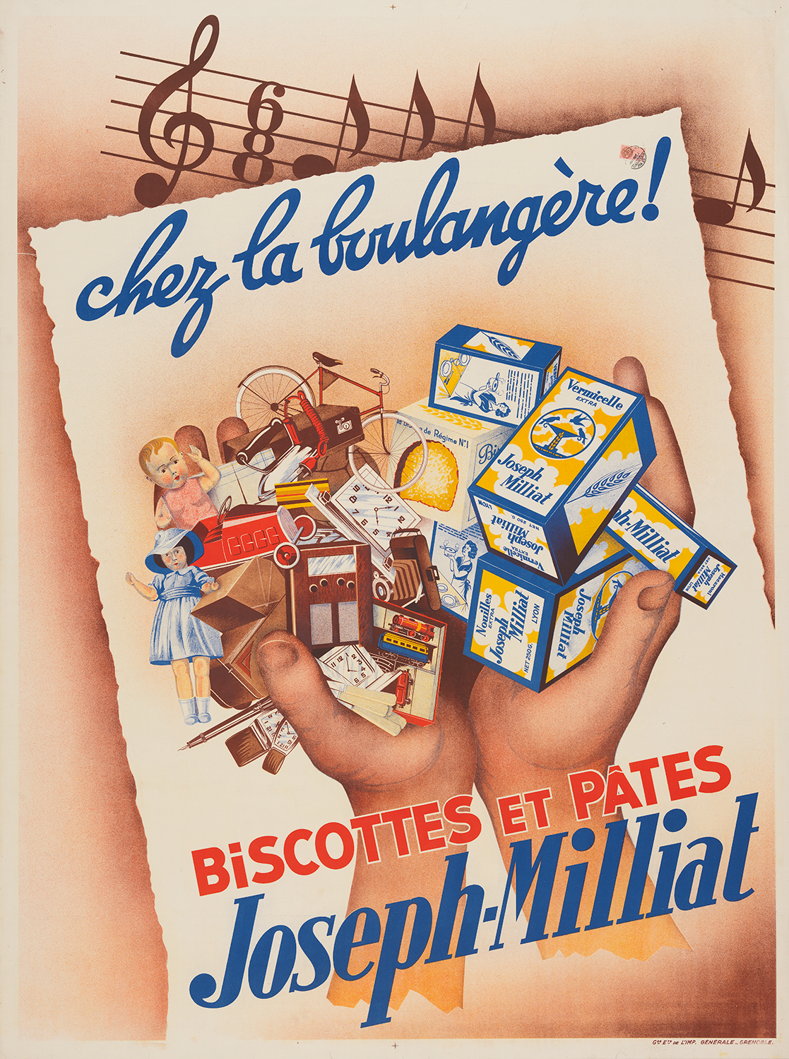 'affiche pour les biscottes et pâtes Joseph Millat - 7fi2454