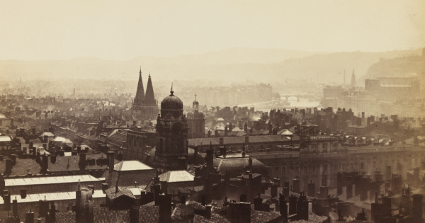Extrait du panorama de Lyon par Armbruster