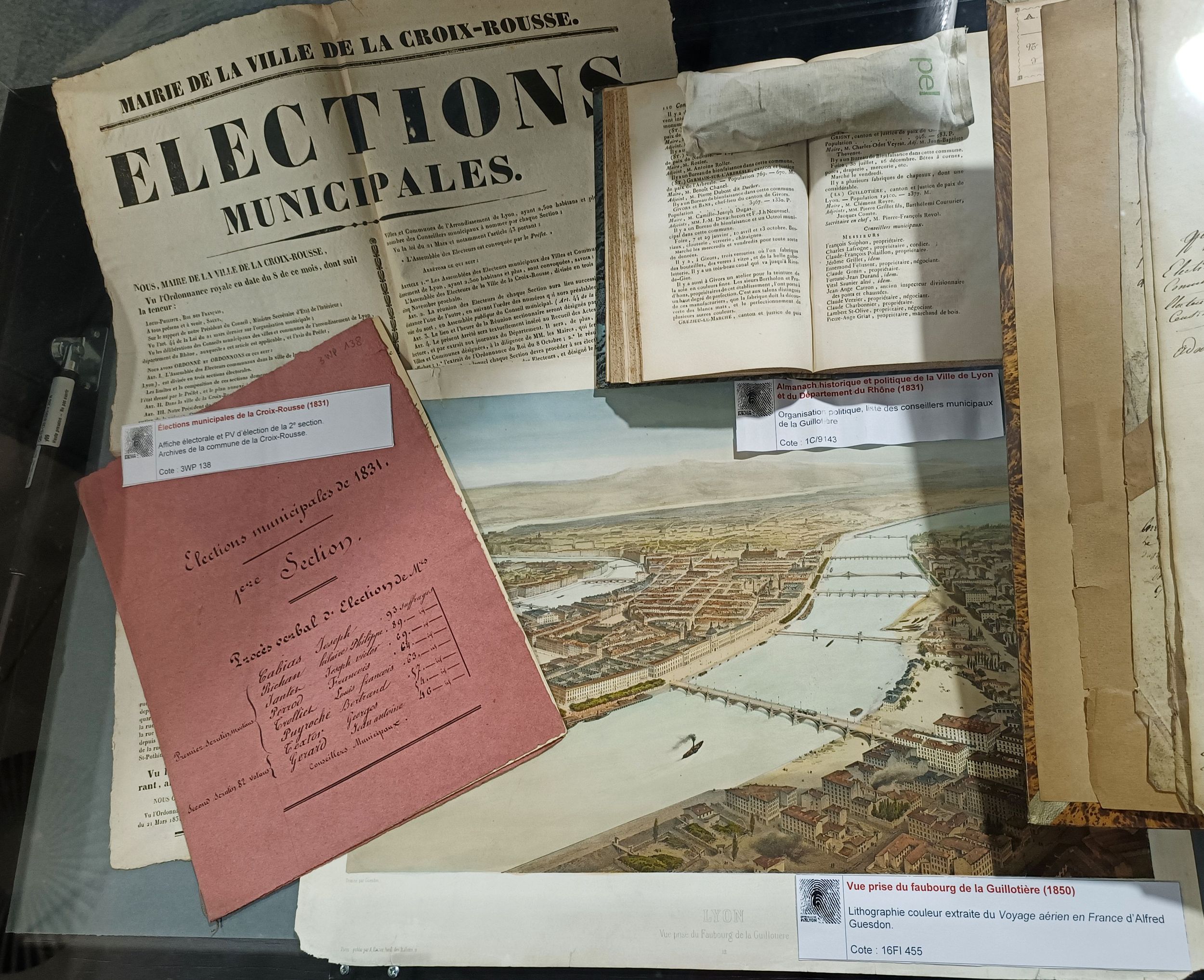 Nocturnes de l'Histoire aux Archives de Lyon : sélection de documents en vitrine (27/03/2024)