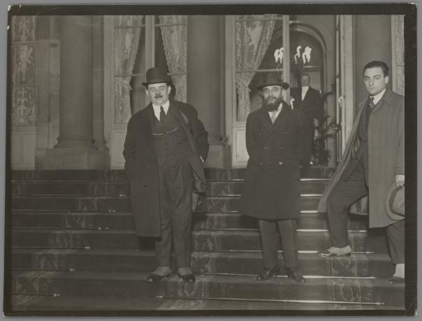 Edouard Herriot et Tony Garnier : tirage photographique NB par la Société du Petit Parisien et d'éditions Pierre Dupuy et Cie (1924-1955, cote : 100PH/1/102)