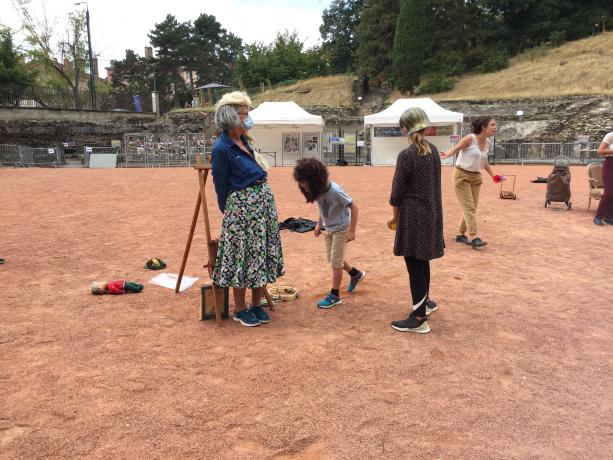 Spectacle des Canuts Kollecteurs, avec la Compagnie La Grenade, amphithéâtre des trois Gaules, JEP 2020, photos Laurent Strippoli