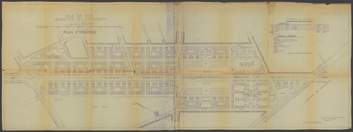 Plan du quartier des Etats-Unis - 938wp37