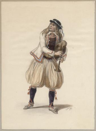 Saint Foy dans le rôle de Corentin, lithographie - 1898 - 4fi100
