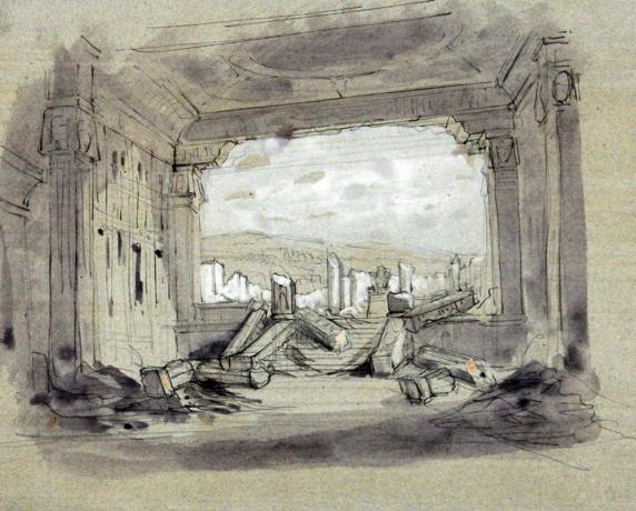 Etude préparatoire, encre et rehauts de gouache par Jules Le Goff - 1891 - 48fi132