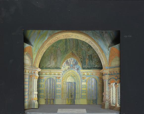 Maquette de décor en volume, gouache sur carton par Louis Bardey - 1912 - 48fi14