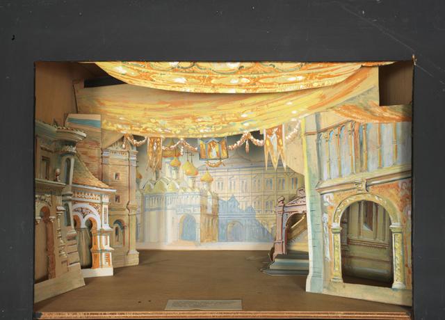 Maquette de décor en volume, gouache sur carton par Louis Bardey - 1912 - 48fi14