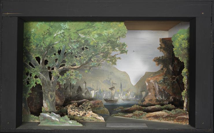 Maquette de décor en volume de Jules Le Goff ou Jean-Baptiste Génivet, gouache sur carton, 1879 - 48fi58