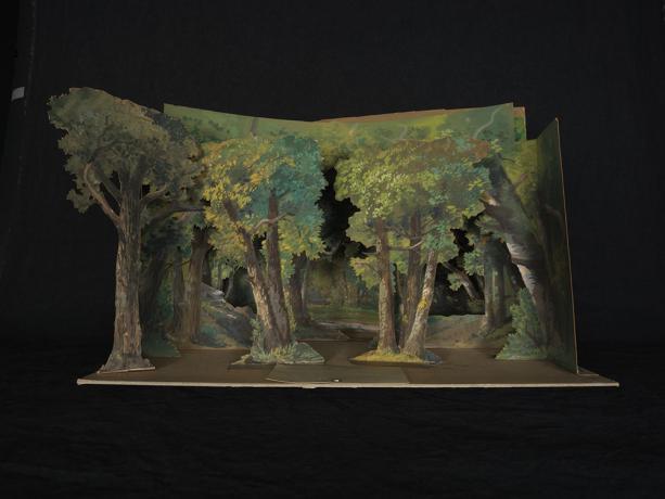 Maquette de décor en volume de Jules Le Goff ou Jean-Baptiste Génivet, gouache sur carton, 1879 - 48fi58