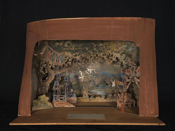 Maquette de décor en volume de Jules Le Goff, gouache sur carton - 1896 - 48fi3