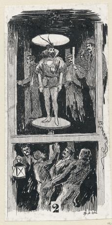 Les coulisses de Faust, typogravure par Gustave Girrane - 94ii143