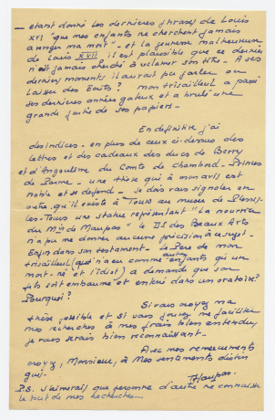 Lettre de Monsieur de Maupas à Edmond Locard, 1952 - 31ii111