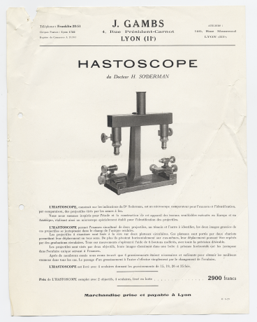 Plaquette de présentation de l'Hastoscope - 31ii57