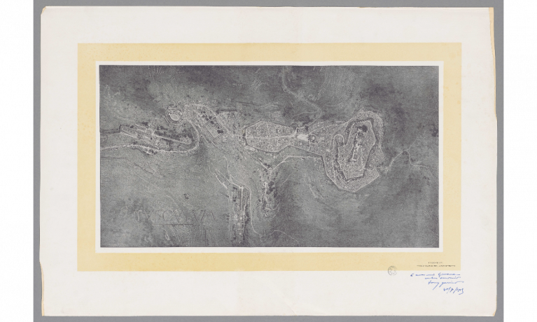 Tusculum de Tony Garnier, vue aérienne : héliogravure NB (1911, cote : 63FI/2, pl. 1)