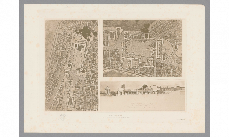 Tusculum de Tony Garnier, relevé et restauration: héliogravure NB (1911, cote : 63FI/2, pl. 11)