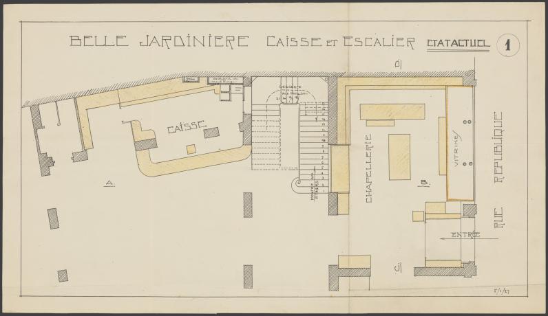 Magasin la Belle Jardinière rue de la République : plan masse (1927, cote : 167II/75)