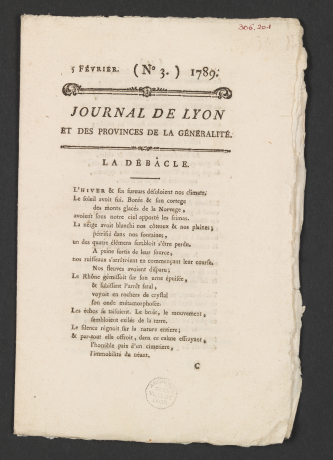 La débacle dans « Journal de Lyon et des provinces de la généralité » - 1789 - 1c/306201