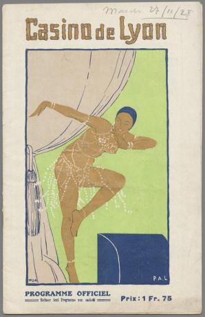 Programme du Casino de Lyon : couverture couleur (27/11/1928, cote : 1II/357)