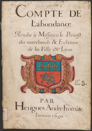 Cahier de comptes annuels de la Chambre d’Abondance, 1650 - 2GG109