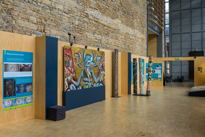 Scénographie de l'exposition "La scuola mosaicisti del Friuli à Lyon" - Gilles Bernasconi