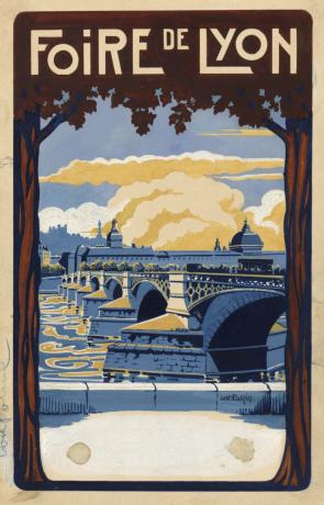 Foire de Lyon 1914 : affiche couleur Ant. Bazin (s.d., cote 17FI/71)