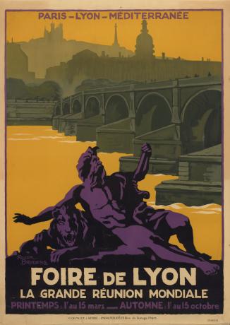 « La grande réunion mondiale », Foire de Lyon, affiche de Roger Broders - 2Fi00374