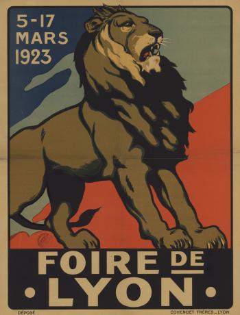 Foire de Lyon 1923 : affiche couleur Cohendet Frères (1923, cote 2FI/377)