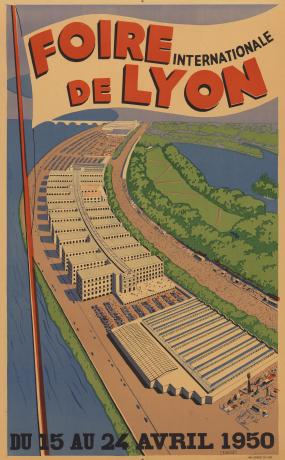 Foire de Lyon 1950 : affiche couleur (1950, cote 2FI/379)