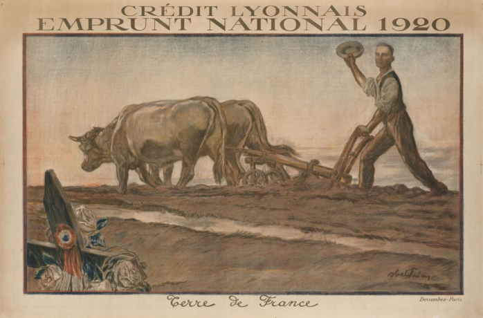 Crédit lyonnais, « Emprunt national » : affiche A. Faivre (1920, cote 1FI/35)
