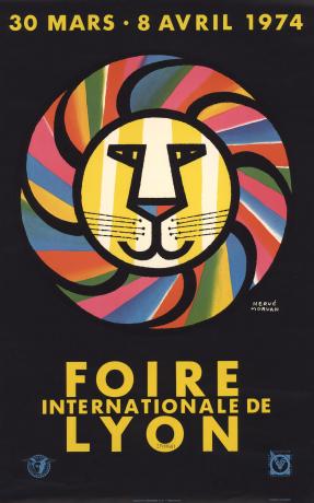 Foire de Lyon 1974 : affiche couleur H. Morvan (1974, cote 2FI/401, repro. commerciale interdite)