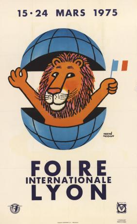 Foire de Lyon 1975 : affiche couleur H. Morvan (1975, cote 2FI/402, repro. commerciale interdite)