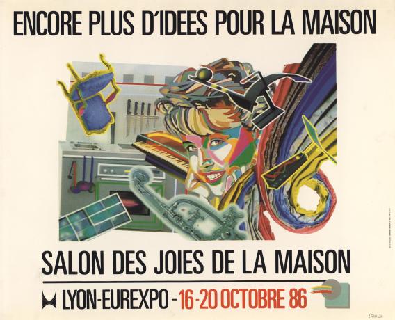 Deuxième salon des joies de la maison, Lyon Eurexpo : affiche couleur Édico Publicis (1986, cote 2FI/450)