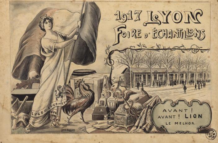 Lyon Foire d'échantillons : dessin couleur (1917, cote 17FI/56)