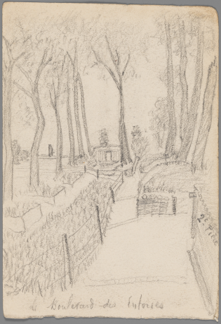 "Boulevard des entorses"; dessin du Front de Fernand Mandon, 1918 - 117ii1