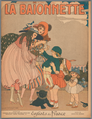 Enfants de France, illustration de Gerda Wegener Une de La Baïonnette, 12 juillet 1917 - 2C/400467