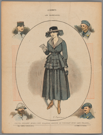 Marraine de guerre, Illustration de Fabiano, issue de la Baïonnette du 24 août 1916 - 2C/400467