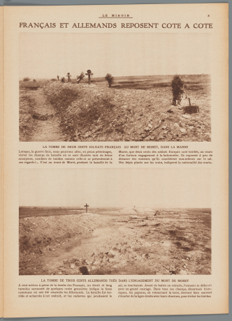 Des tombes d'une touchante ingéniosité Le Miroir, 17 janvier 1915, p.4 - 2c/400547