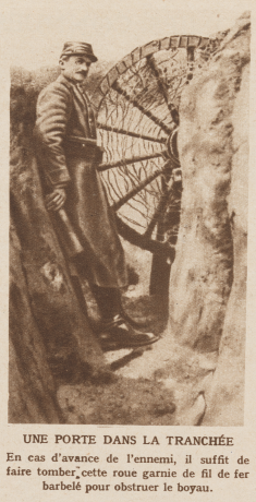 Porte en fils barbelés Le Miroir, 15 août 1915, p.16, détails - 2C/400547