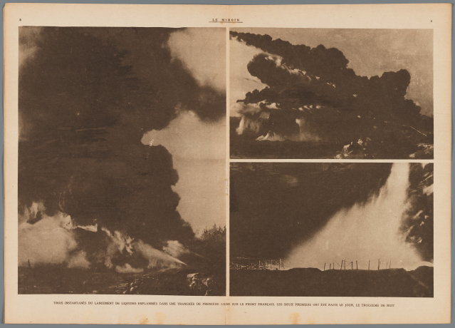 Lancement de liquide enflammé - Le Miroir, 1er juillet 1917 - 4c/400548