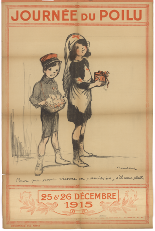 Journée du Poilu 1915, affiche lithographique de Francisque Poulbot - 2fi/1682