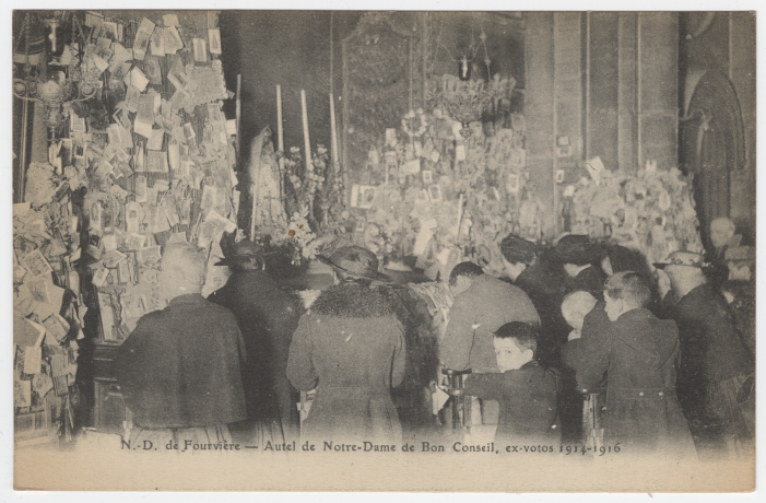 Notre-Dame de Fourvière : autel de Notre-Dame de bon conseil, Ex-voto 1914-1916 - 4fi/4827