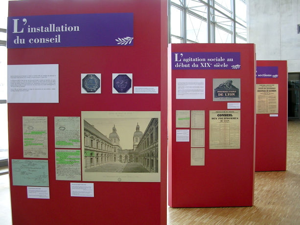 Scénographie de l'exposition "Bicentenaire du premier conseil des Prud'hommes" - Hugo Leger