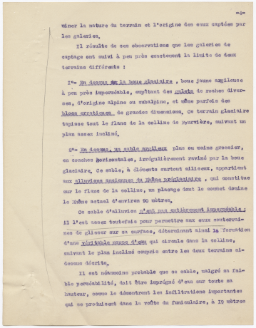 Copie du rapport sur les affaissements du Chemin-Neuf, 27 mars 1922 937 WP 1 