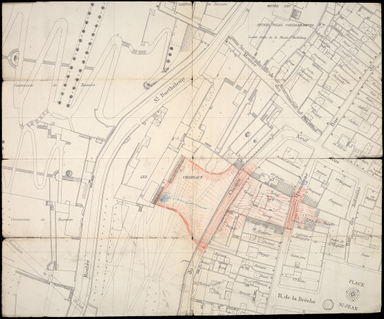 Plan des éboulements, sans date. 937 WP 1