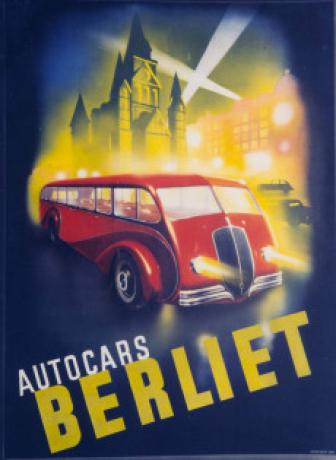 « Autocars Berliet », Draeger imprimeur, Paris, 1938. Collection Fondation de l’automobile Marius-Berliet