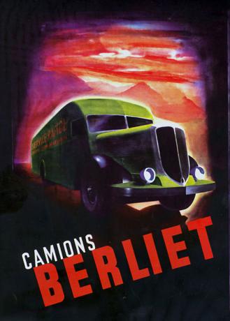 « Camions Berliet », Draeger imprimeur, Paris, 1938. Collection Fondation de l’automobile Marius-Berliet