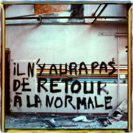 Texte écris sur une glace ©AlainGuillemaud